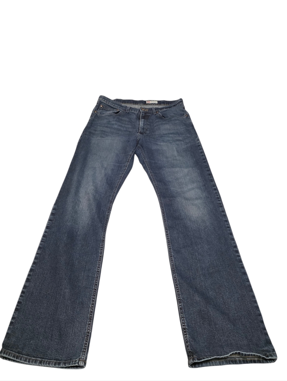 Wrangler Men's Relaxed Bootcut Western Denim Blue Jeans Size 34Wx34L VGUC